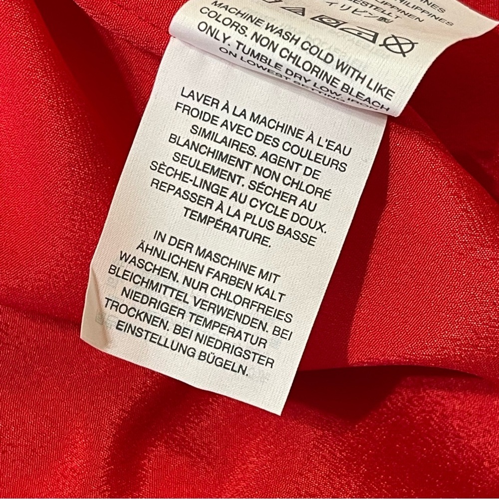 J. Crew size 12 crepe wrap Belted short dress red 3/4 sleeve Holidays  Lined - Picture 13 of 13